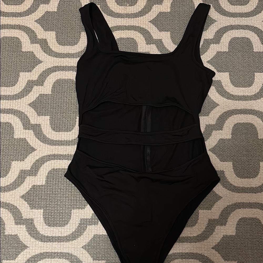 NEW Sexy Black Cut Out Body Suit